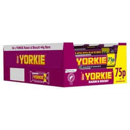 Yorkie Raisin & Biscuit Chocolate Bar 44g PMP 75p