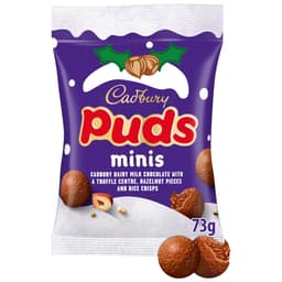 Cadbury Puds Minis Chocolate Bag 73g