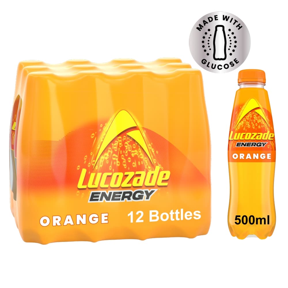Lucozade Energy Drink Orange Bottle 500ml