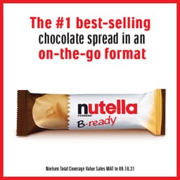 Nutella B-Ready Hazelnut Chocolate Spread Filled Cereal Bar Snack 22g