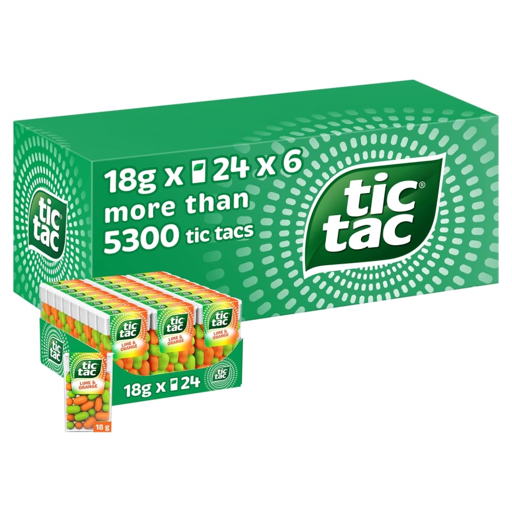 Tic Tac Lime & Orange Mint Sweets 18g