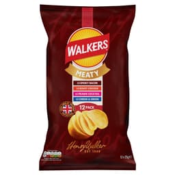 Walkers Meaty Variety Multipack Crisps 12 Pack
