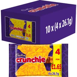 Cadbury Crunchie Chocolate Bar 4 Pack Multipack 104.4g  £1.65 PMP 