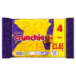 Cadbury Crunchie Chocolate Bar 4 Pack Multipack 104.4g  £1.65 PMP 