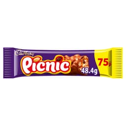 Cadbury Picnic Chocolate Bar 48.4g 75p PMP 