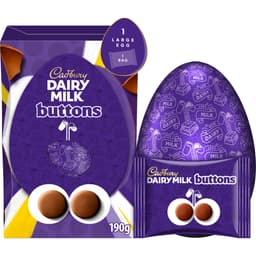 Cadbury Dairy Milk Buttons Chocolate Easter Egg 190g