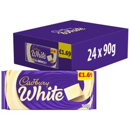 Cadbury White Chocolate Bar 90g £1.69 PMP 
