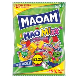 MAOAM MaoMixx Sharing Bag 161g £1.25 PMP + 15% Extra Free