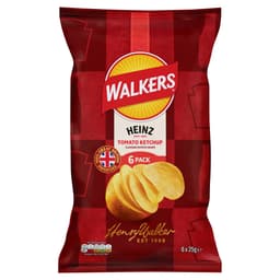 Walkers Heinz Tomato Ketchup Multipack Crisps 6 Pack