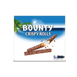 Bounty Milk Chocolate & Coconut Crispy Rolls 5 Pack 117g