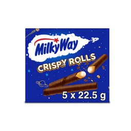 Milky Way Milk Chocolate Crispy Rolls Snack Bar 5 Pack Multipack 112.5g