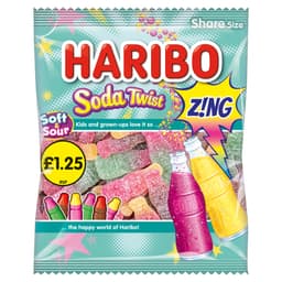 Haribo Soft & Sour Soda Twist Z!ng Bag 140g £1.25 PMP