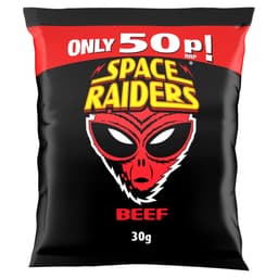 Space Raiders Beef Crisps 30g 50p PMP