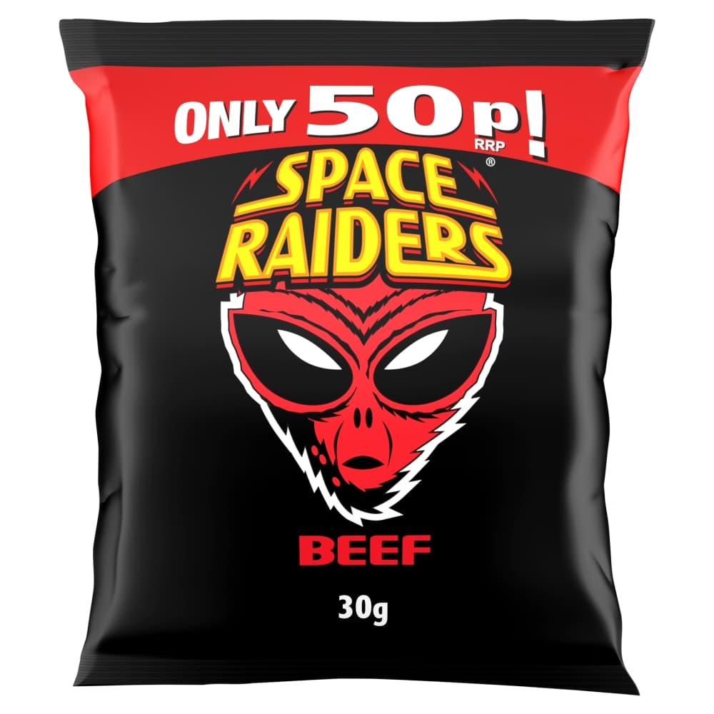 Space Raiders Beef Crisps 30g 50p PMP