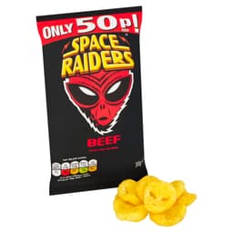 Space Raiders Beef Crisps 30g 50p PMP