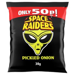Space Raiders Pickled Onion Crisps 30g 50p PMP