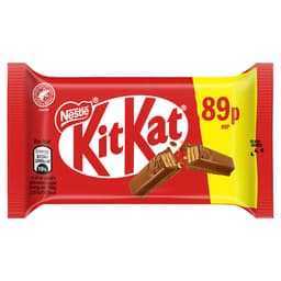 KitKat 4 Finger Milk Chocolate Biscuit Bar 41.5g PMP 89p