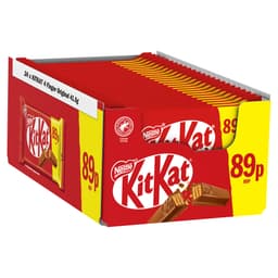KitKat 4 Finger Milk Chocolate Biscuit Bar 41.5g PMP 89p