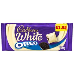 Cadbury Oreo White Chocolate Bar 120g £1.95 PMP