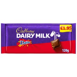 Cadbury Dairy Milk Daim Chocolate Bar 120g £1.95 PMP
