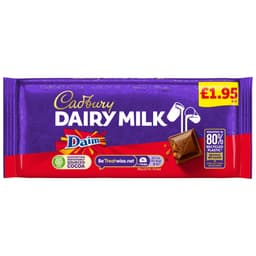 Cadbury Dairy Milk Daim Chocolate Bar 120g £1.95 PMP