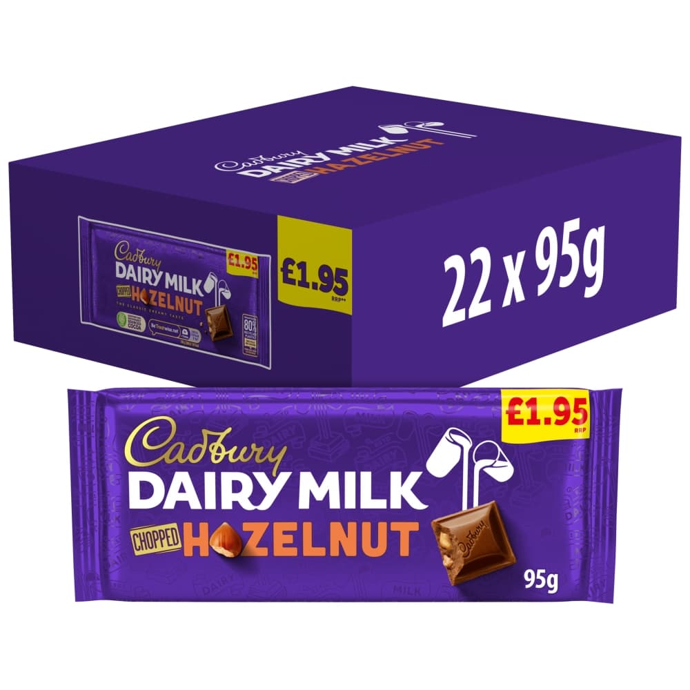 Cadbury Dairy Milk Chopped Nut Chocolate Bar 95g £1.95 PMP