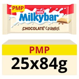 Milkybar Chocolate Crumble White Chocolate Bar 84g PMP £1.65