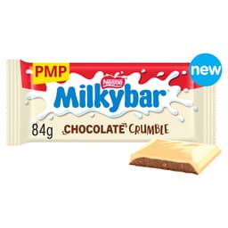 Milkybar Chocolate Crumble White Chocolate Bar 84g PMP £1.65