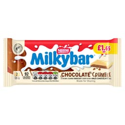 Milkybar Chocolate Crumble White Chocolate Bar 84g PMP £1.65