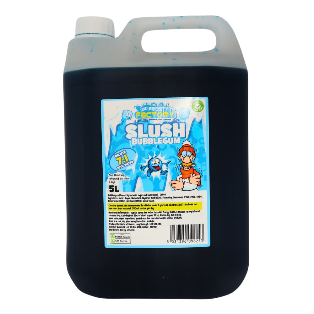 Crazy Frosty Factory Bubblegum Slush Syrup Bottle 5L