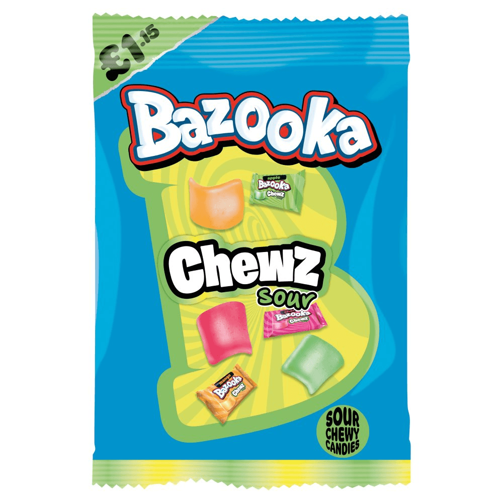 Bazooka Chewz Sour Bag 120g £1.15 PMP