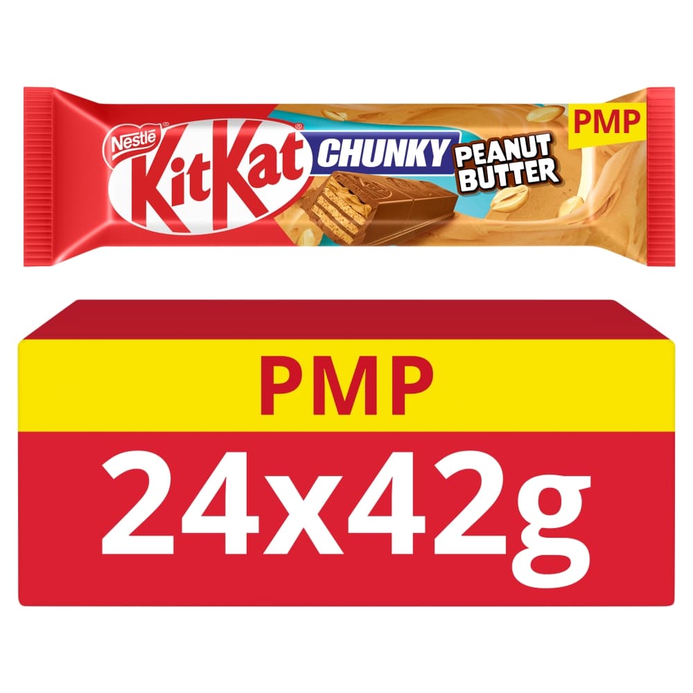 KitKat Chunky Peanut Butter Chocolate Bar 42g 89p PMP