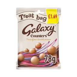 Galaxy Counters Milk Chocolate Buttons Treat Bag 78g £1.69 PMP