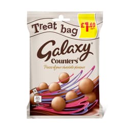 Galaxy Counters Milk Chocolate Buttons Treat Bag 78g £1.69 PMP
