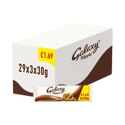Galaxy Ripple Milk Chocolate Snack Bars Multipack 90g £1.89 PMP