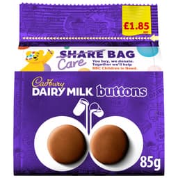Cadbury Dairy Milk Buttons Chocolate Bag 85g £1.85 PMP