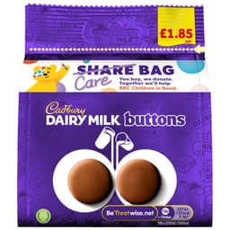 Cadbury Dairy Milk Buttons Chocolate Bag 85g £1.85 PMP
