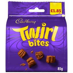 Cadbury Twirl Bites Chocolate Bag 85g £1.85 PMP