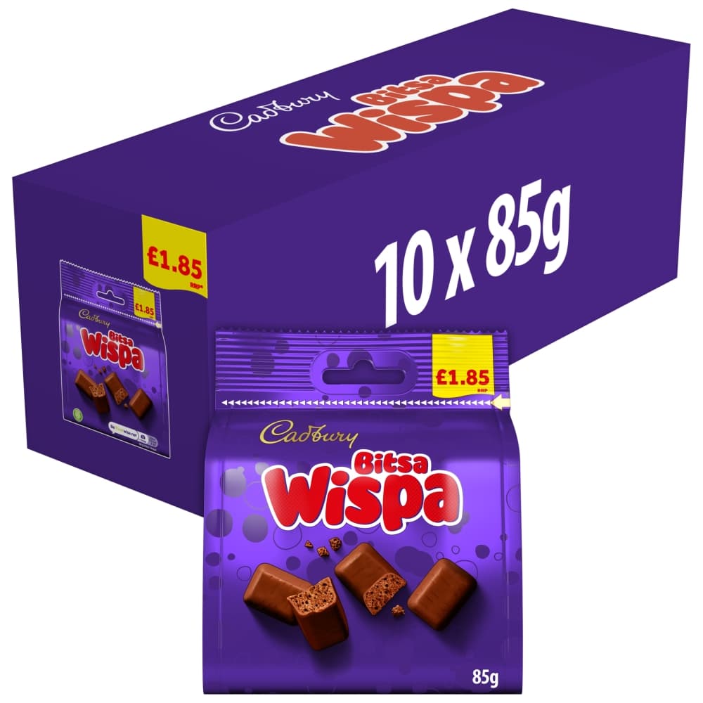Cadbury Bitsa Wispa Chocolate Bag 85g £1.85 PMP