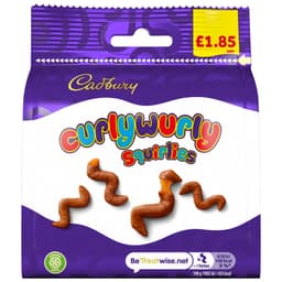 Cadbury Curly Wurly Squirlies Chocolate Bag 85g £1.85 PMP