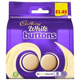 Cadbury Buttons White Chocolate Bag 85g £1.85 PMP
