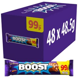 Cadbury Boost Chocolate Bar 48.5 g 99p PMP 