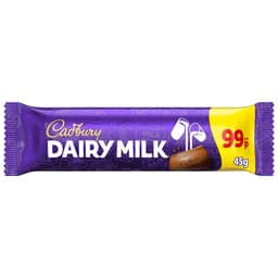 Cadbury Dairy Milk Chocolate Bar 45g 99p PMP