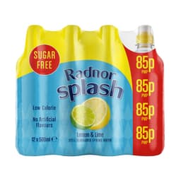 Radnor Splash Lemon & Lime Still Flavoured Spring Water 500ml 85p PMP