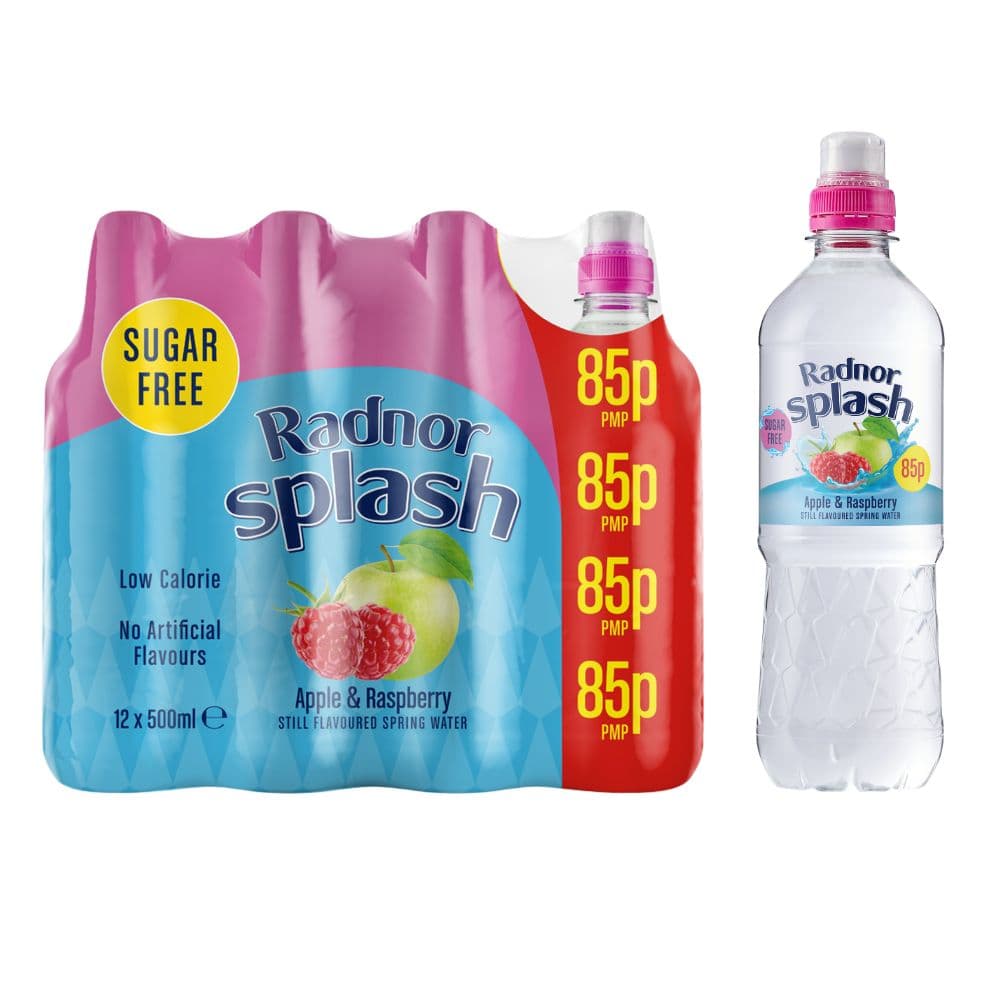 Radnor Splash Apple & Raspberry Still Flavoured Spring Water 500ml 85p PMP