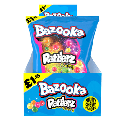 Bazooka Rattlerz Fruity Bag 100g £1.15 PMP