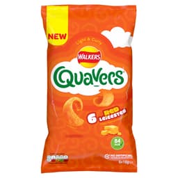 Quavers Red Leicester Cheese Multipack Crisps Snacks 6 Pack