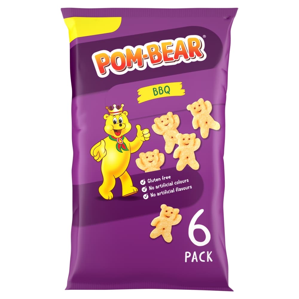 Pom-Bear BBQ Multipack Crisps 6 Pack Multipack
