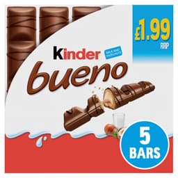 Kinder Bueno Milk & Hazelnuts 5 Pack Multipack 107.5g £1.99 PMP