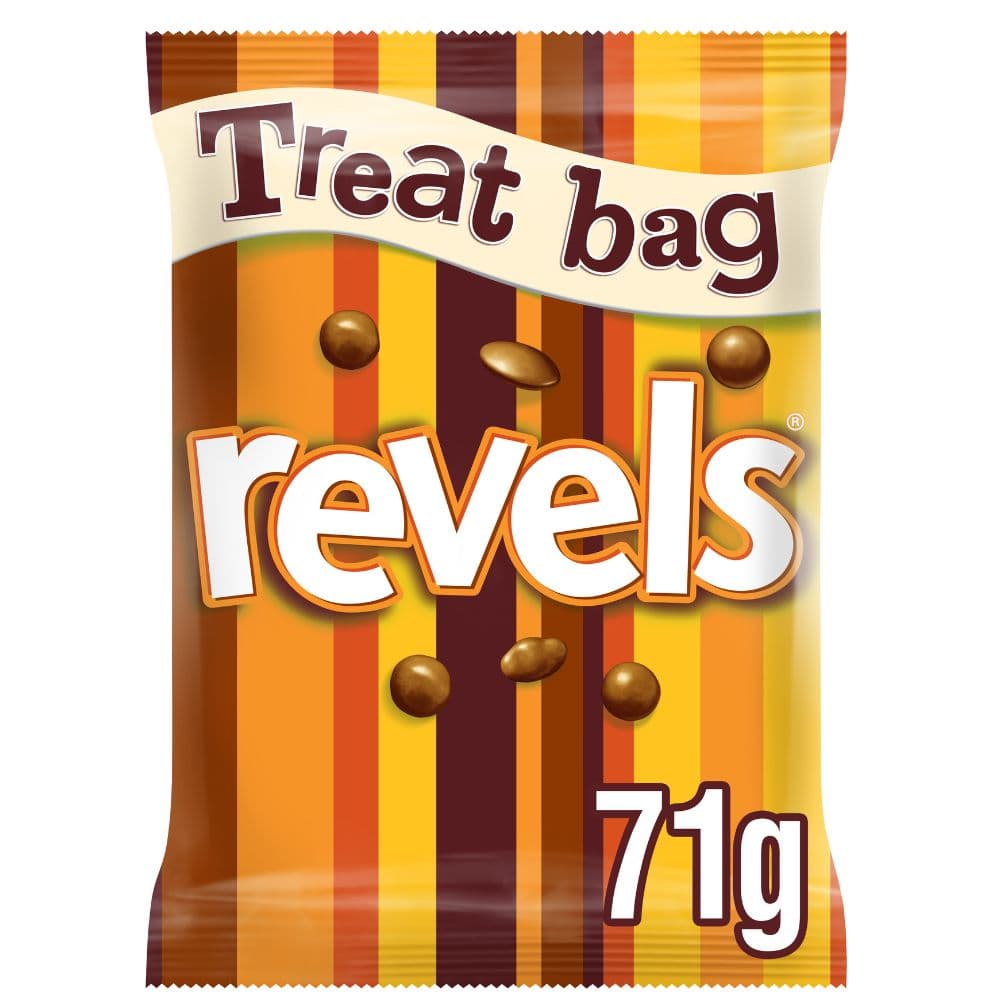 Revels Milk Chocolate Bag wth Raisins, Coffee or Orange Bag 71g